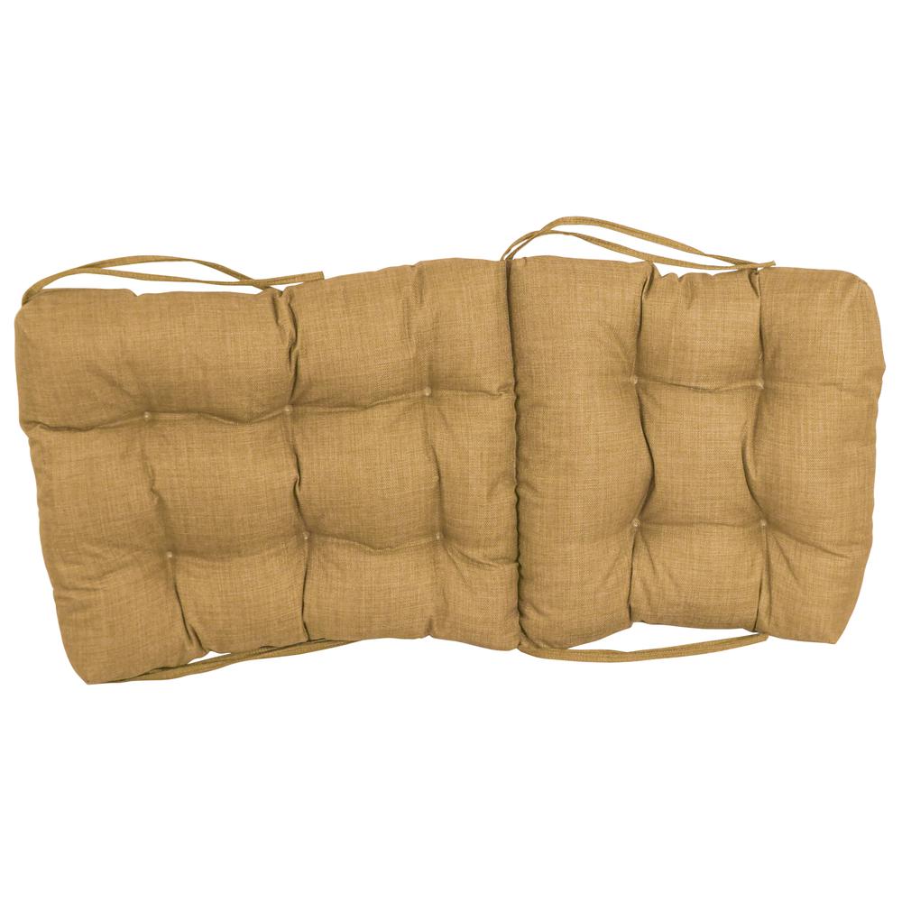 18-inch by 38-inch Spun Polyester Solid Outdoor Tufted Chair Cushion. Picture 2