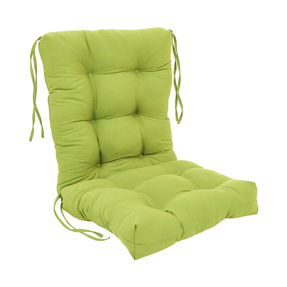 18-inch by 38-inch Solid Twill Tufted Chair Cushion. The main picture.