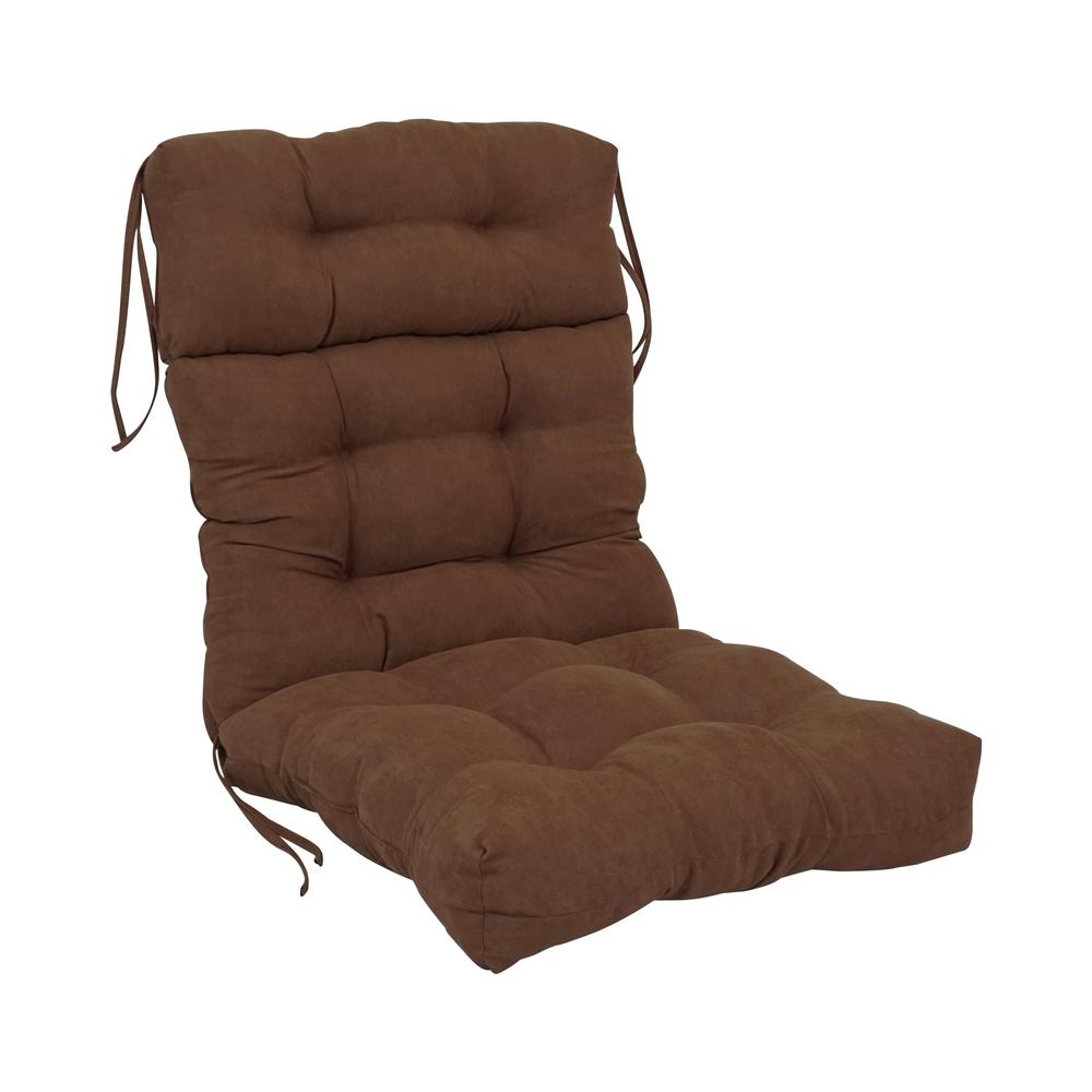 20-inch by 42-inch Solid Microsuede Tufted Chair Cushion. The main picture.