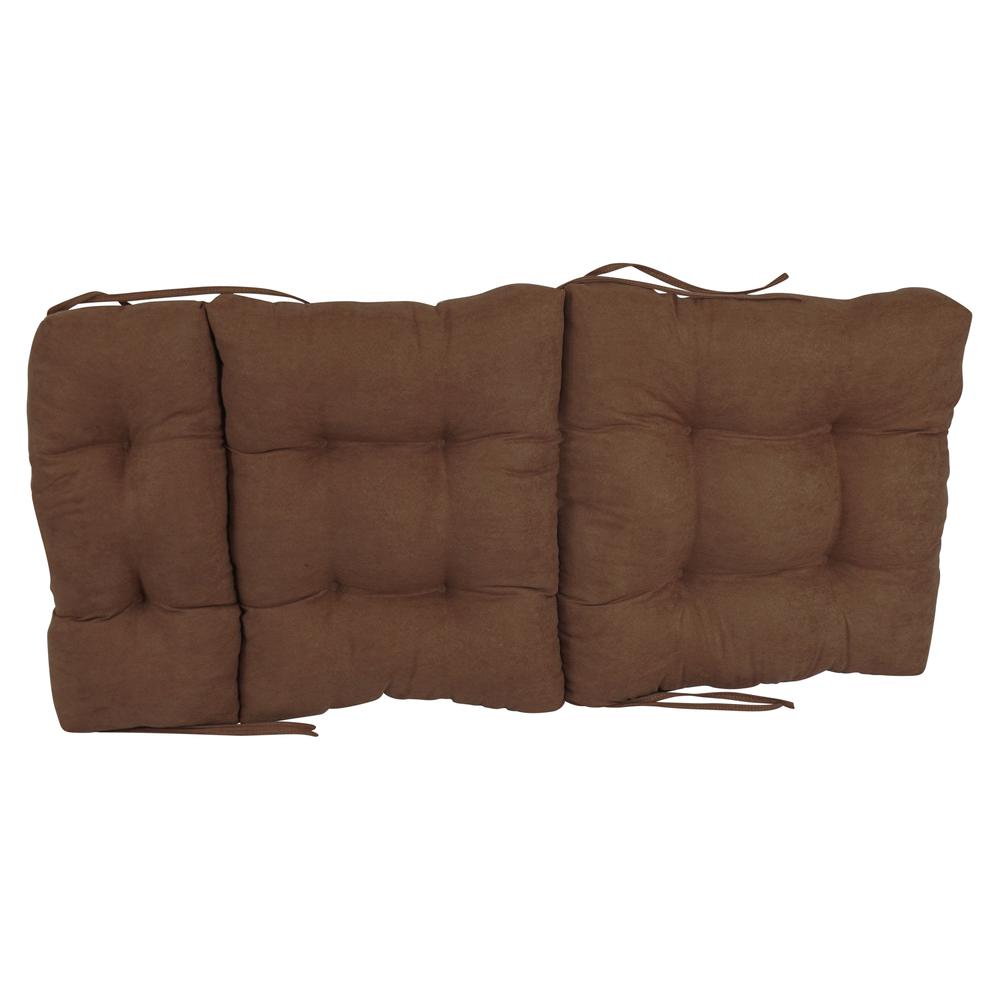 20-inch by 42-inch Solid Microsuede Tufted Chair Cushion. Picture 2