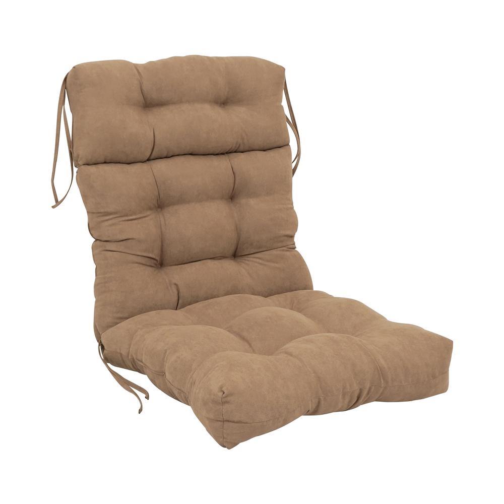 20-inch by 42-inch Solid Microsuede Tufted Chair Cushion. The main picture.