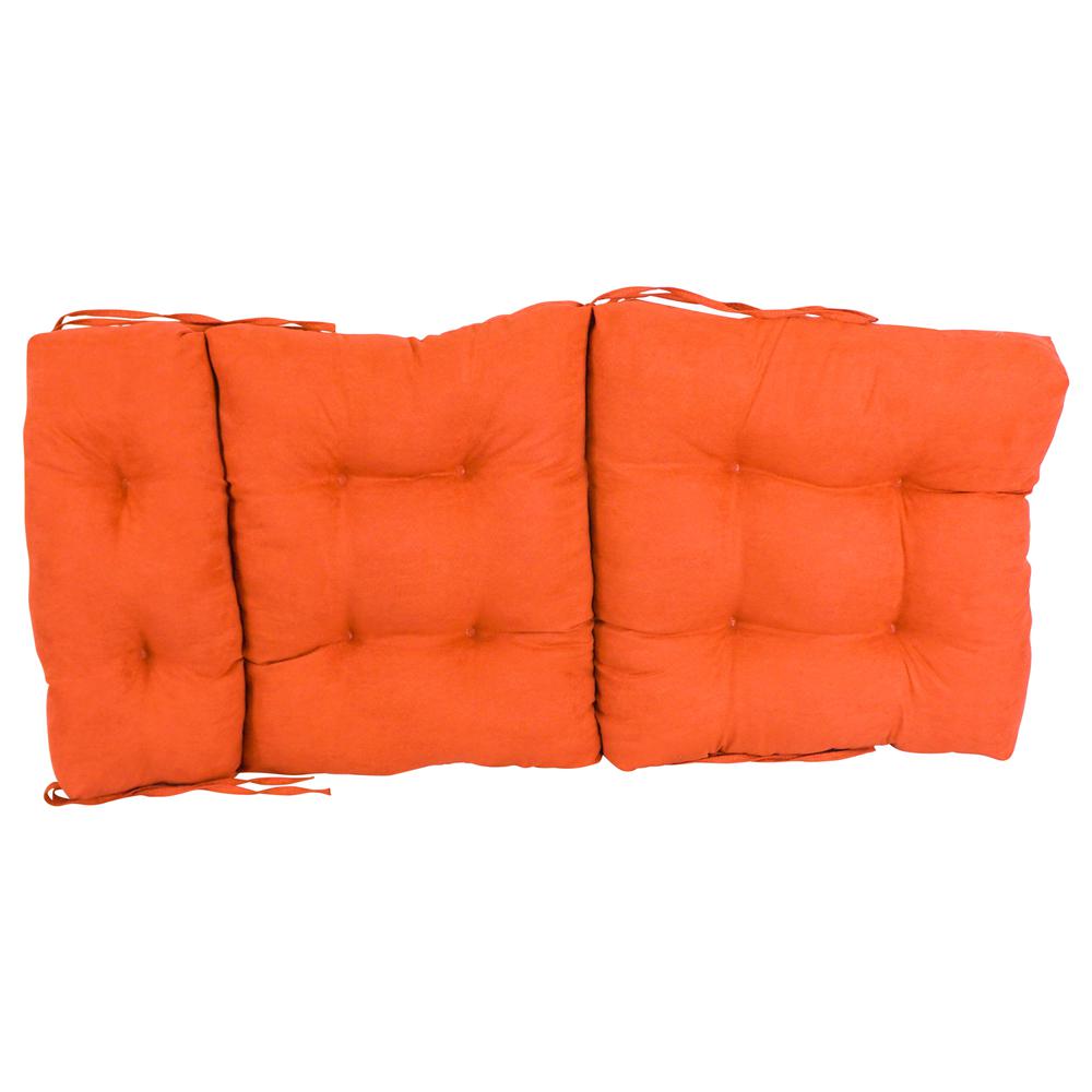 20-inch by 42-inch Solid Microsuede Tufted Chair Cushion. Picture 2