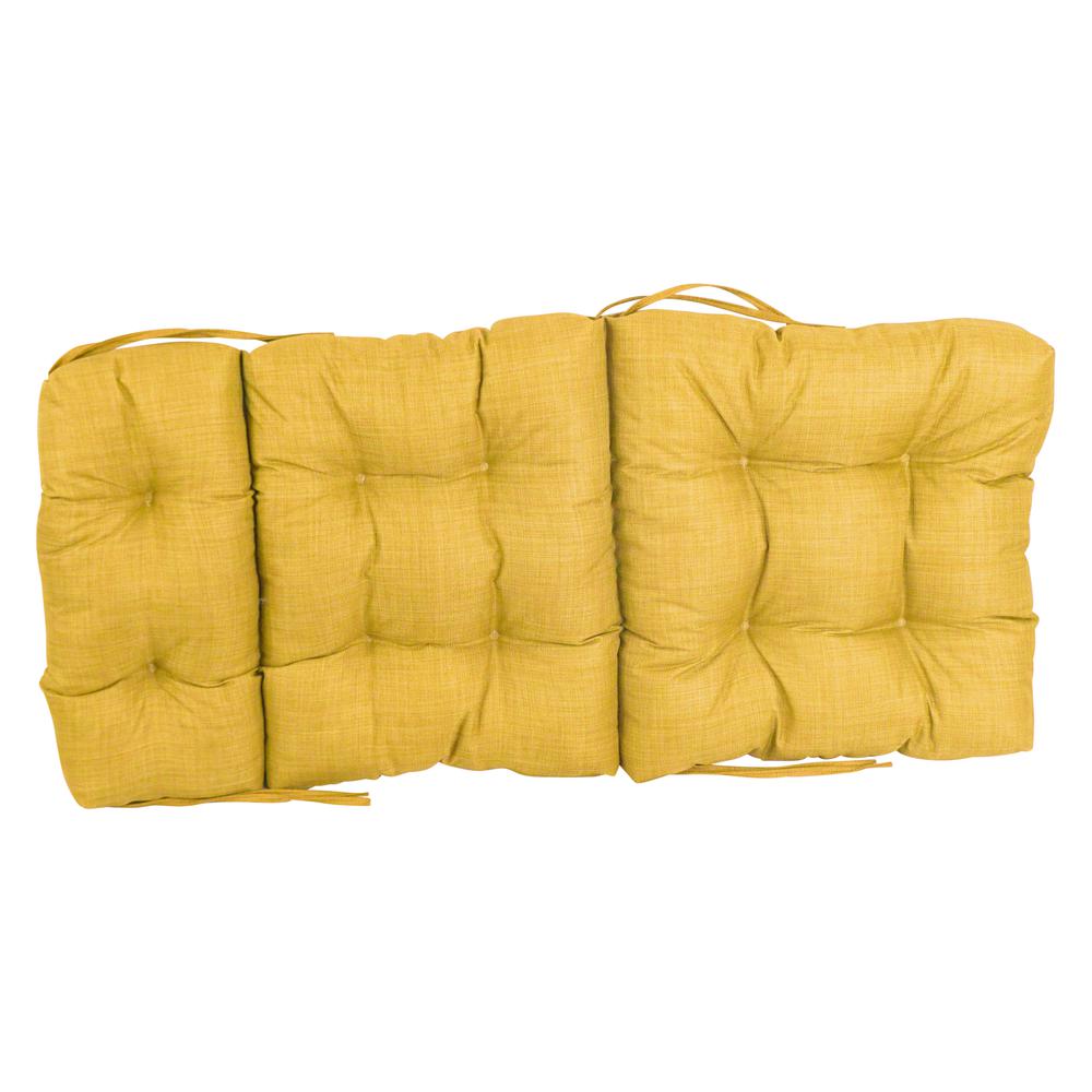20-inch by 42-inch Spun Polyester Solid Outdoor Tufted Chair Cushion. Picture 2