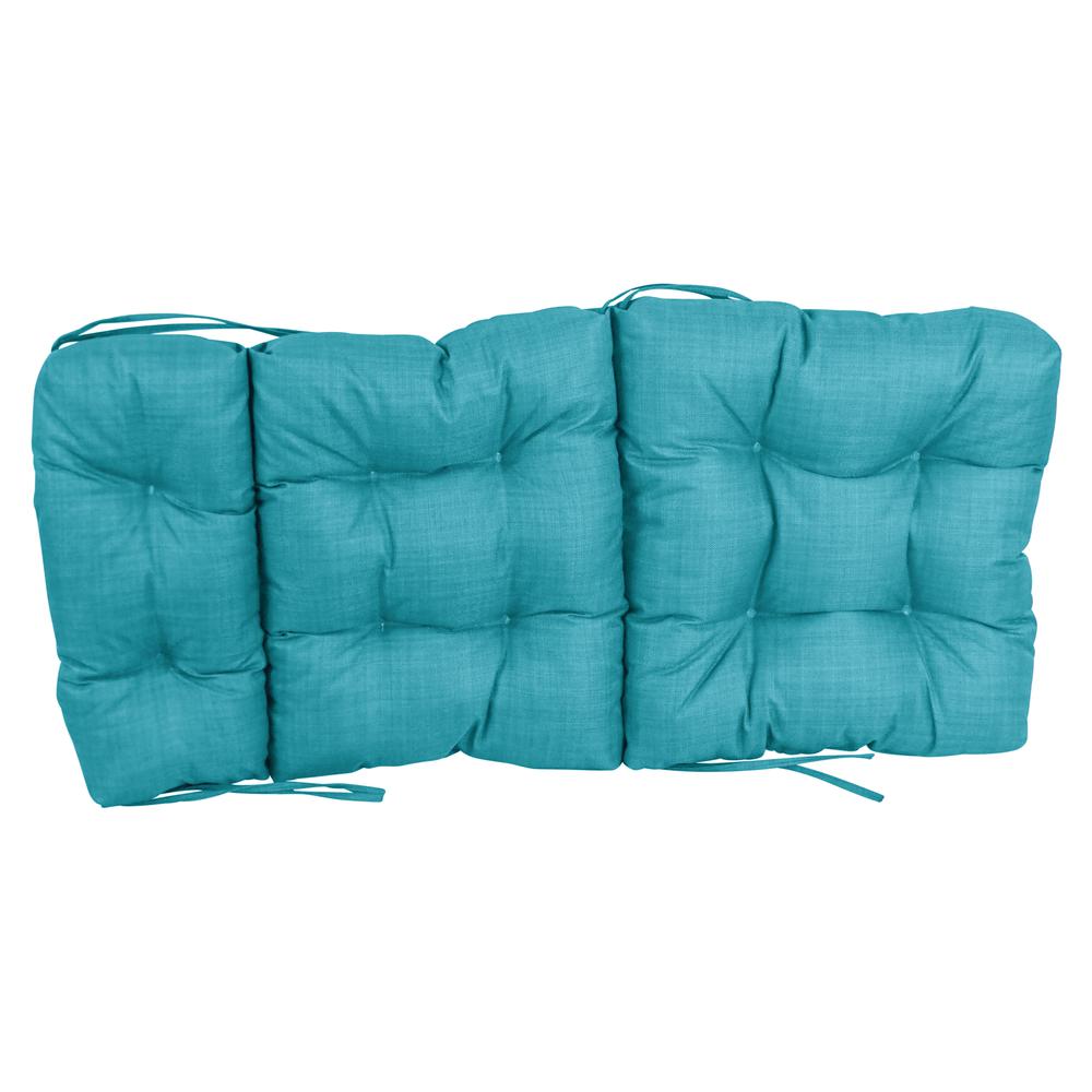 20-inch by 42-inch Spun Polyester Solid Outdoor Tufted Chair Cushion. Picture 2