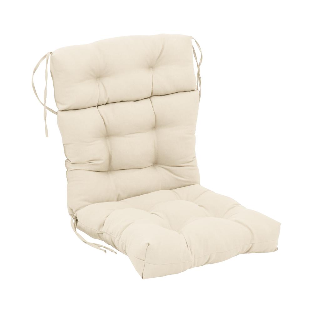 20-inch by 42-inch Solid Twill Tufted Chair Cushion. The main picture.