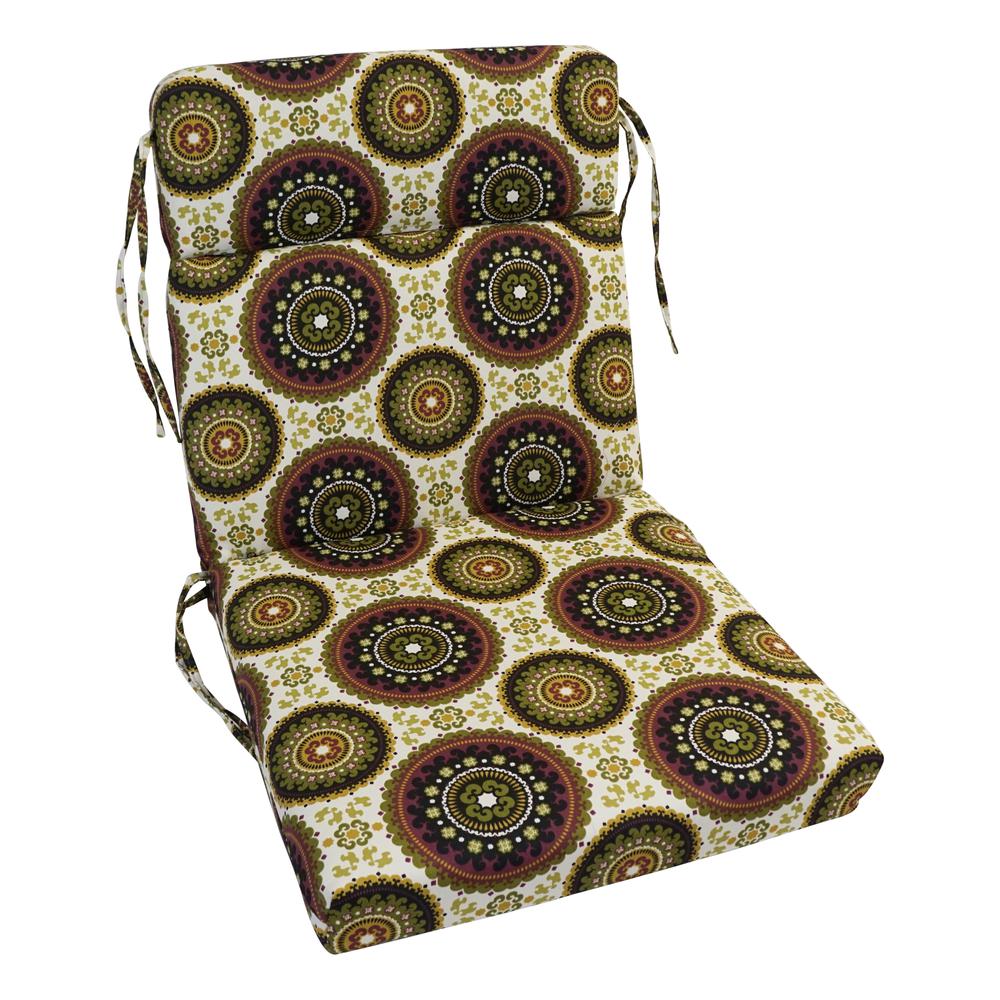 20-inch by 42-inch Polyester Outdoor Tufted Chair Cushion 920X42FP-S1-OD-077. Picture 1