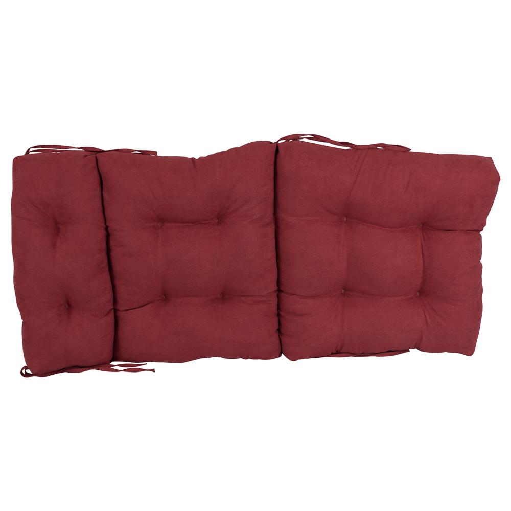 22-inch by 45-inch Solid Microsuede Tufted Chair Cushion. Picture 2