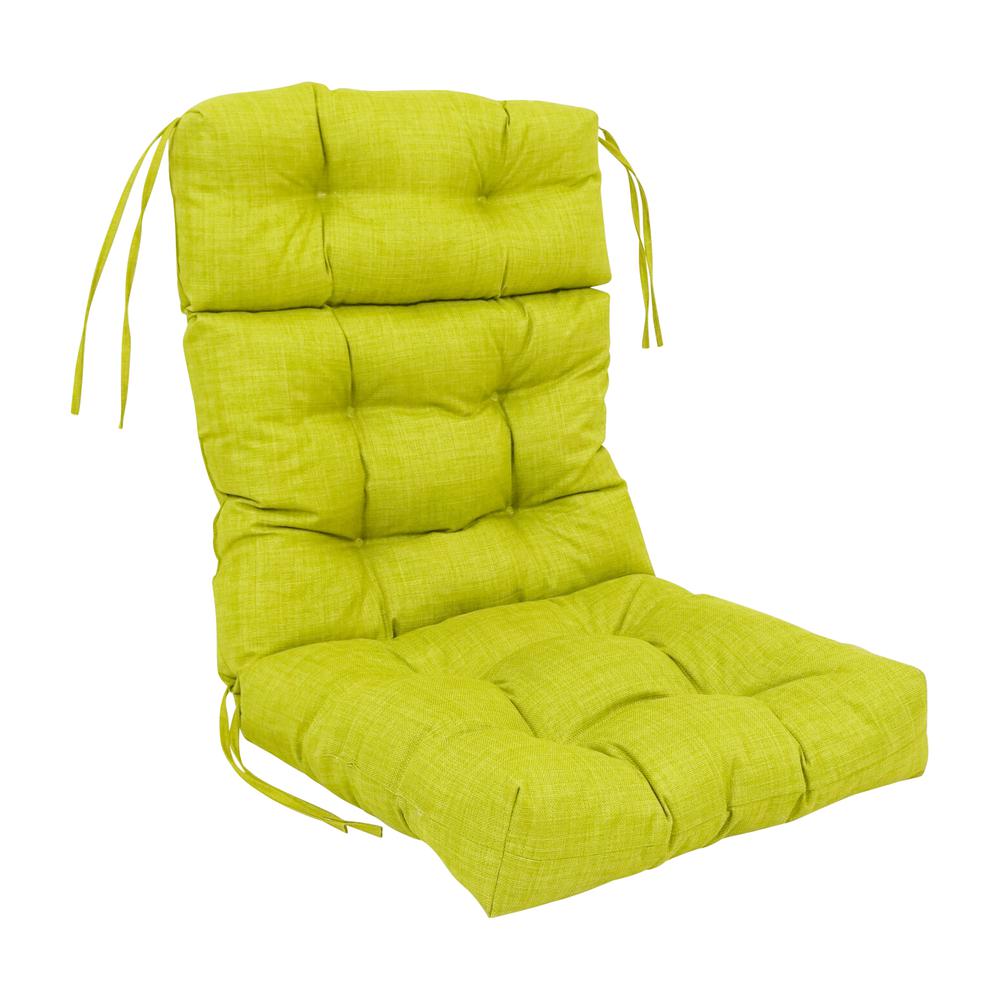 22-inch by 45-inch Spun Polyester Solid Outdoor Tufted Chair Cushion. The main picture.
