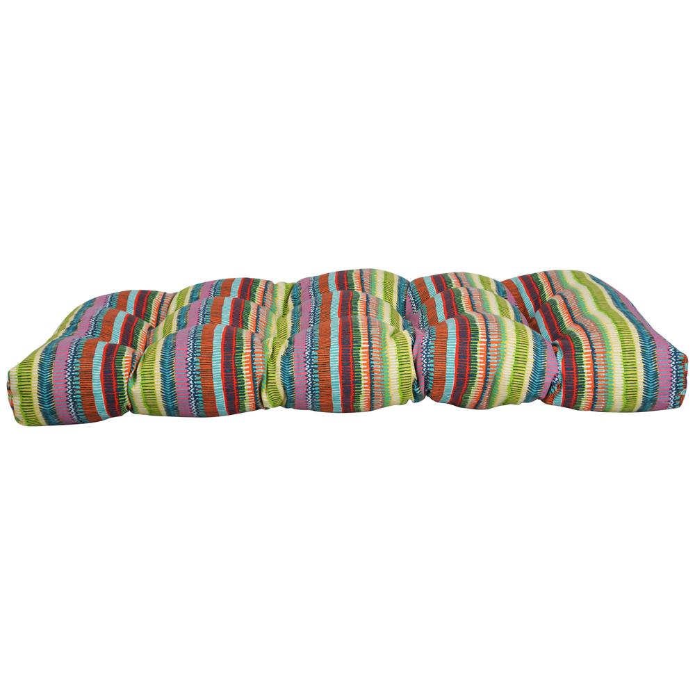 42-inch by 19-inch U-Shaped Patterned Spun Polyester Tufted Settee/Bench Cushion 93180-LS-JO17-03. Picture 3