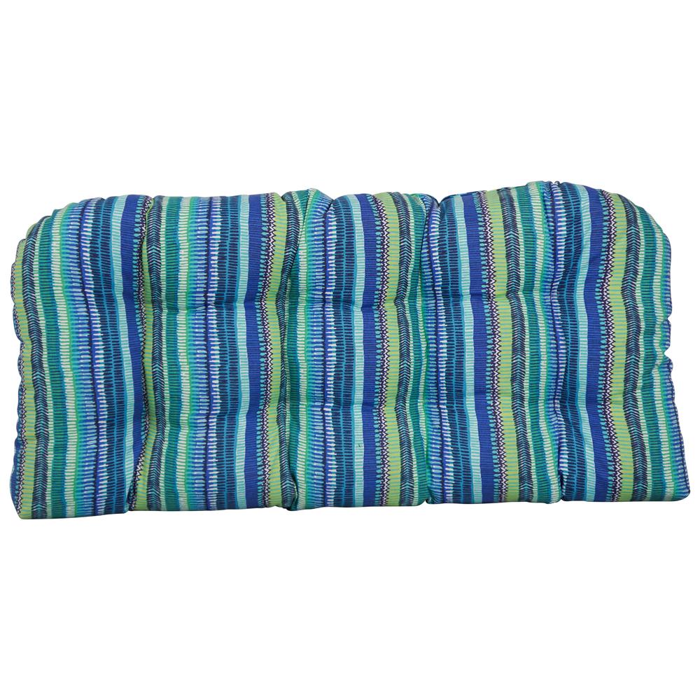42-inch by 19-inch U-Shaped Patterned Spun Polyester Tufted Settee/Bench Cushion 93180-LS-JO17-04. Picture 2