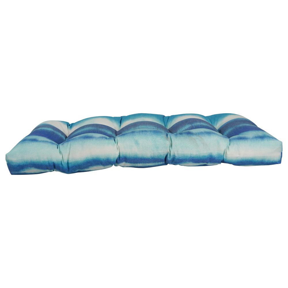 42-inch by 19-inch U-Shaped Patterned Spun Polyester Tufted Settee/Bench Cushion 93180-LS-JO17-08. Picture 3