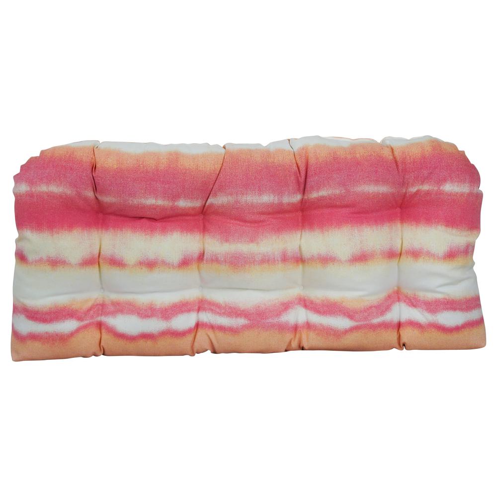 42-inch by 19-inch U-Shaped Patterned Spun Polyester Tufted Settee/Bench Cushion 93180-LS-JO17-09. Picture 2