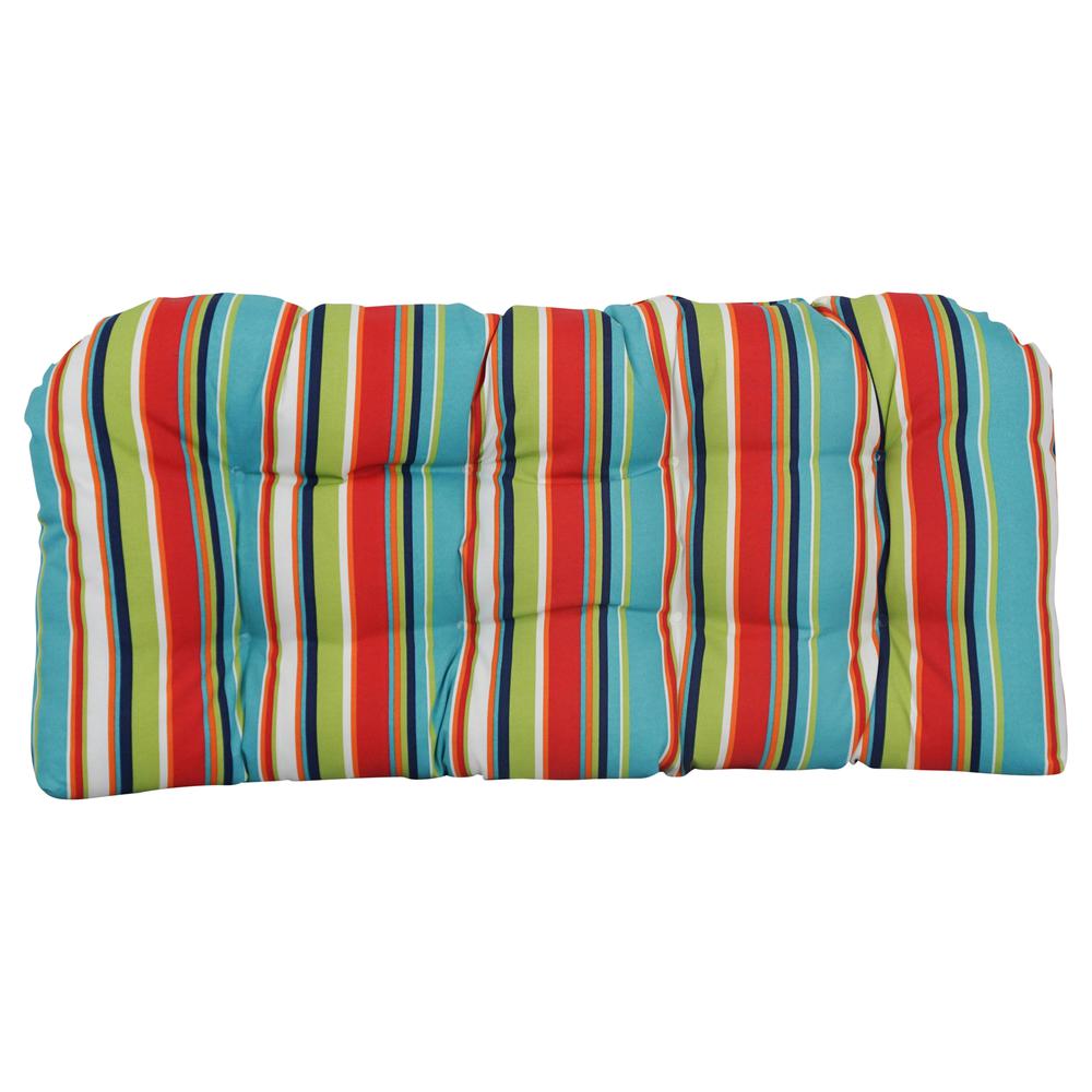 42-inch by 19-inch U-Shaped Patterned Spun Polyester Tufted Settee/Bench Cushion 93180-LS-JO17-28. Picture 2