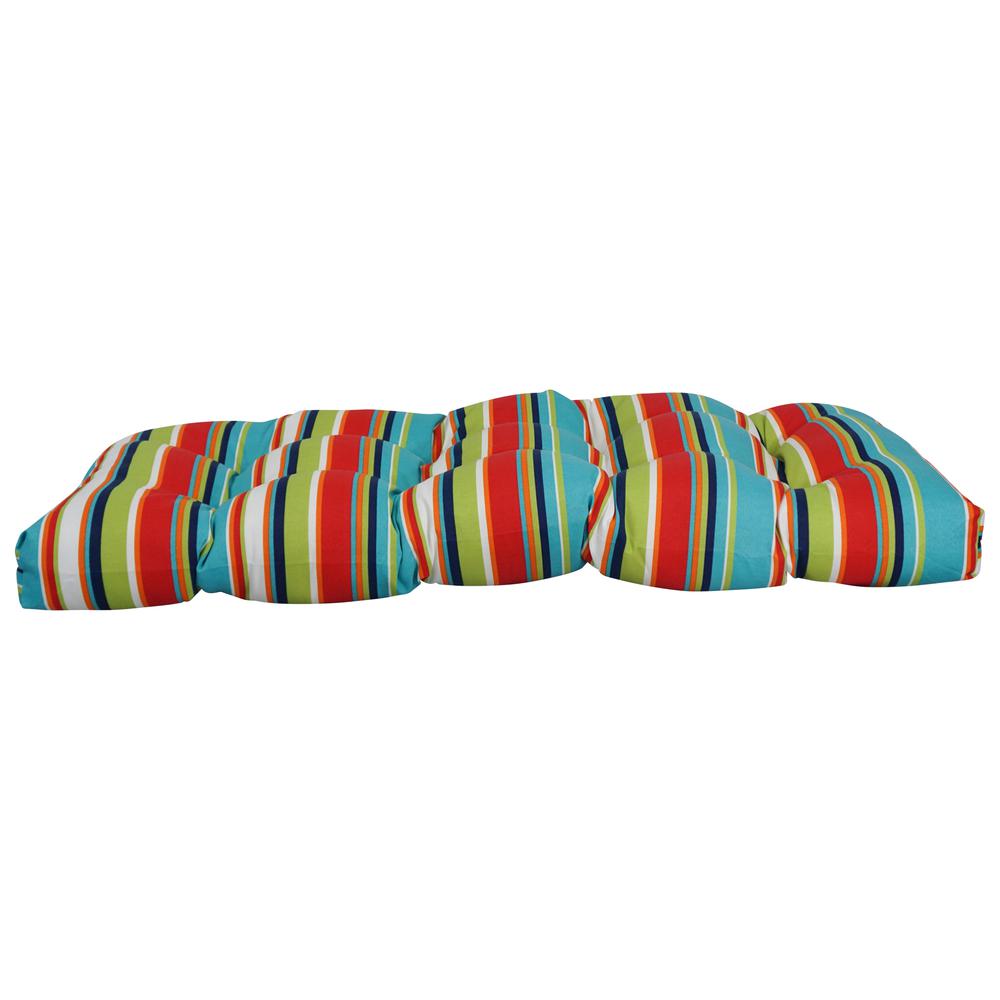42-inch by 19-inch U-Shaped Patterned Spun Polyester Tufted Settee/Bench Cushion 93180-LS-JO17-28. Picture 3