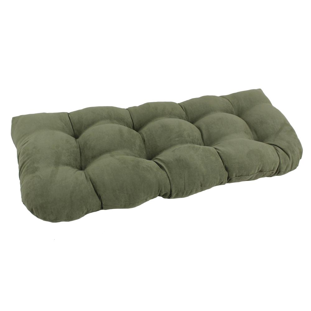 42-inch by 19-inch U-Shaped Micro Suede Polyester Tufted Settee/Bench Cushion. Picture 1
