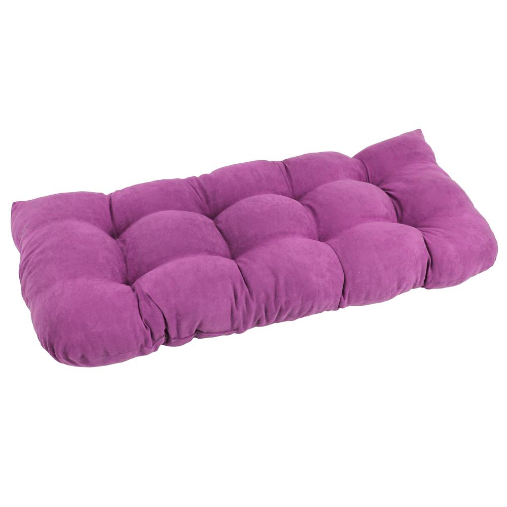 42-inch by 19-inch U-Shaped Microsuede Tufted Settee/Bench Cushion  93180-LS-MS-UV. Picture 1