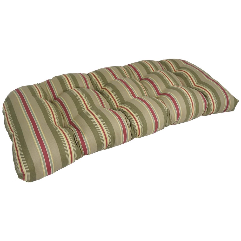 42-inch by 19-inch U-Shaped Patterned Spun Polyester Tufted Settee/Bench Cushion  93180-LS-OD-023. Picture 1