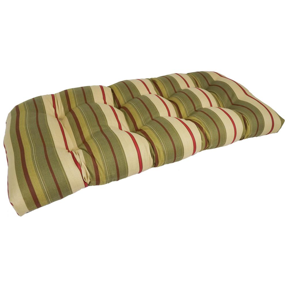 42-inch by 19-inch U-Shaped Patterned Spun Polyester Tufted Settee/Bench Cushion  93180-LS-OD-061. Picture 1
