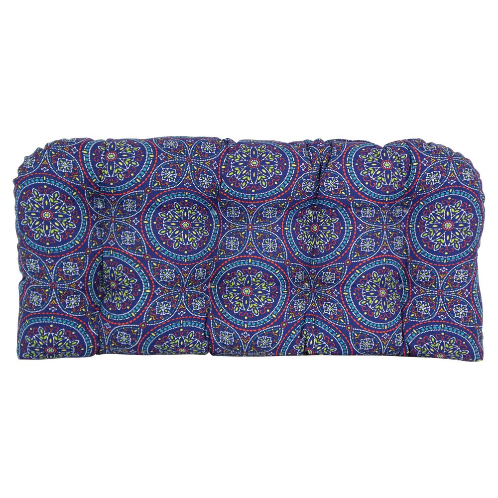 42-inch by 19-inch U-Shaped Patterned Spun Polyester Tufted Settee/Bench Cushion  93180-LS-OD-100. Picture 2