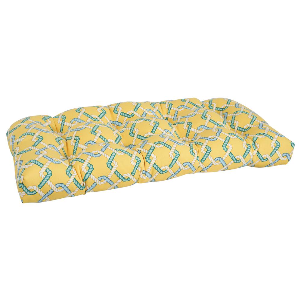 42-inch by 19-inch U-Shaped Patterned Spun Polyester Tufted Settee/Bench Cushion  93180-LS-OD-105. Picture 1