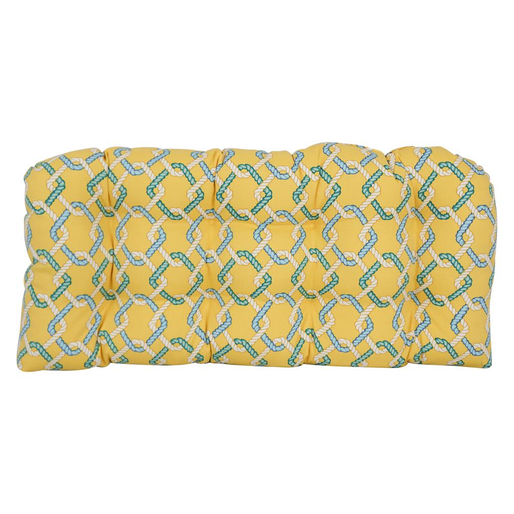 42-inch by 19-inch U-Shaped Patterned Spun Polyester Tufted Settee/Bench Cushion  93180-LS-OD-105. Picture 2
