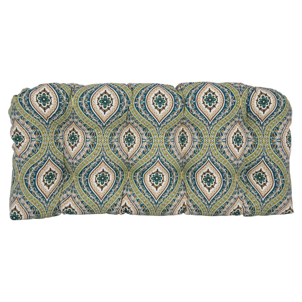 42-inch by 19-inch U-Shaped Patterned Spun Polyester Tufted Settee/Bench Cushion  93180-LS-OD-152. Picture 2