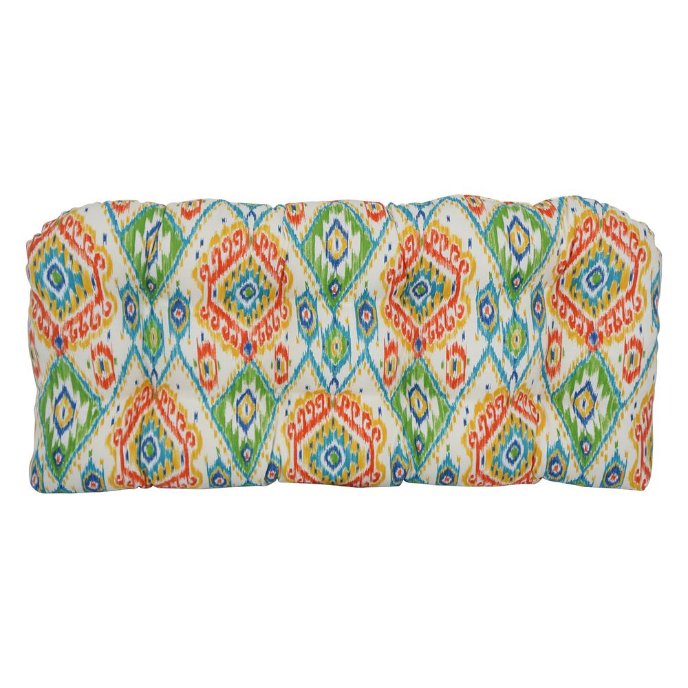 42-inch by 19-inch U-Shaped Patterned Spun Polyester Tufted Settee/Bench Cushion  93180-LS-OD-163. Picture 2