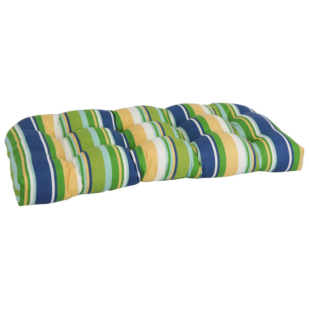 42-inch by 19-inch U-Shaped Patterned Spun Polyester Tufted Settee/Bench Cushion  93180-LS-OD-172. Picture 1