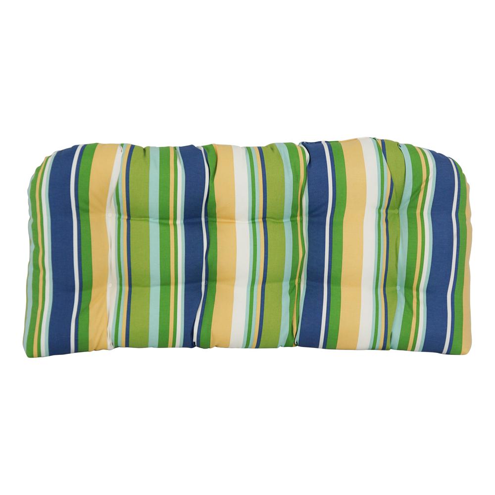 42-inch by 19-inch U-Shaped Patterned Spun Polyester Tufted Settee/Bench Cushion  93180-LS-OD-172. Picture 2