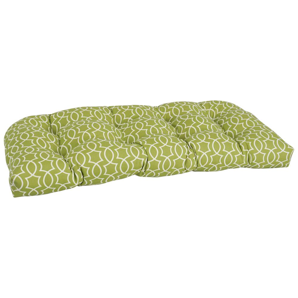 42-inch by 19-inch U-Shaped Patterned Spun Polyester Tufted Settee/Bench Cushion  93180-LS-OD-192. Picture 1