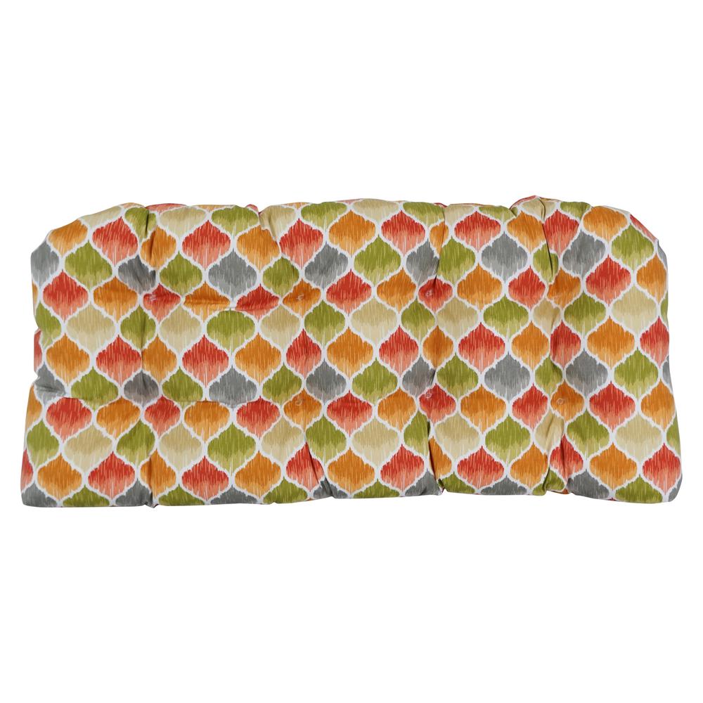 42-inch by 19-inch U-Shaped Patterned Spun Polyester Tufted Settee/Bench Cushion  93180-LS-OD-220. Picture 2