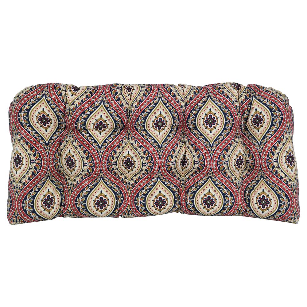 42-inch by 19-inch U-Shaped Patterned Spun Polyester Tufted Settee/Bench Cushion  93180-LS-OD-224. Picture 2