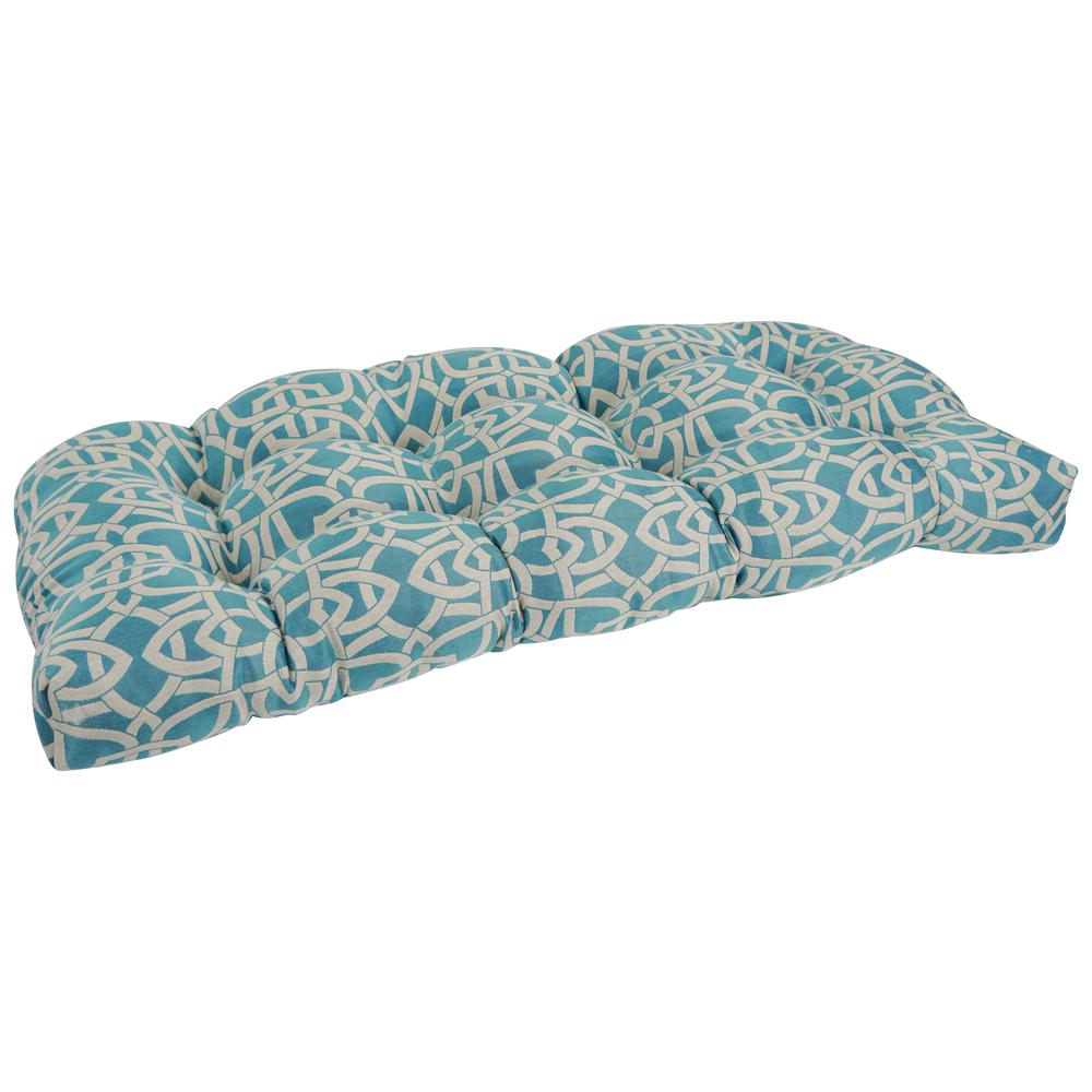 42-inch by 19-inch U-Shaped Premium Outdoor Tufted Settee/Bench Cushion  93180-LS-PO-001. Picture 1