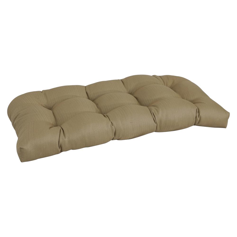 42-inch by 19-inch U-Shaped Premium Outdoor Tufted Settee/Bench Cushion  93180-LS-PO-010. Picture 1