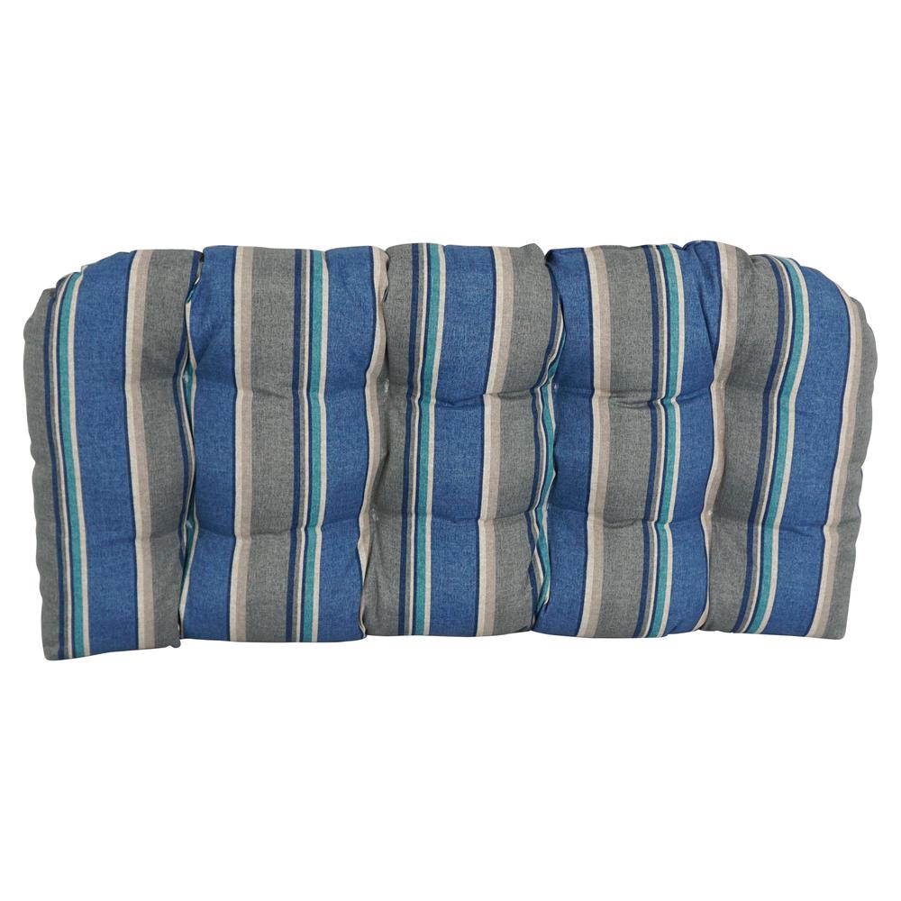 42-inch by 19-inch U-Shaped Patterned Spun Polyester Tufted Settee/Bench Cushion  93180-LS-REO-66. Picture 2