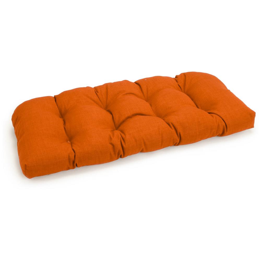 42-inch by 19-inch U-Shaped Solid Spun Polyester Tufted Settee/Bench Cushion. Picture 1
