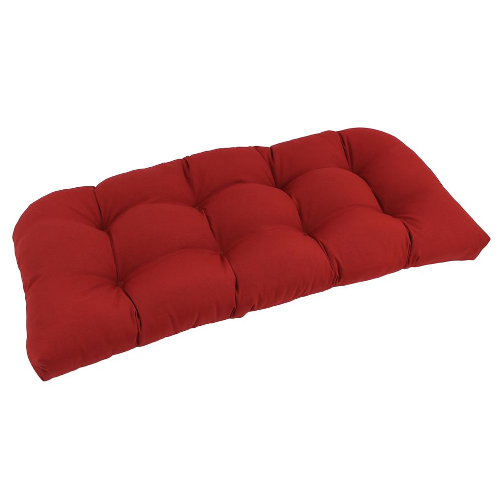 42-inch by 19-inch U-Shaped Twill Tufted Settee/Bench Cushion. Picture 1