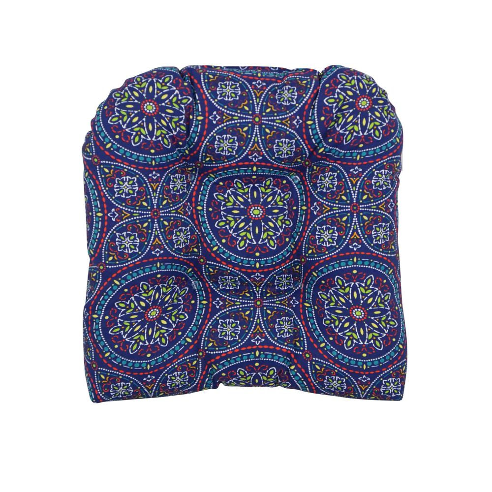 19-inch U-Shaped Spun Polyester Outdoor Tufted Dining Chair Cushion  93184-1CH-OD-100. Picture 2
