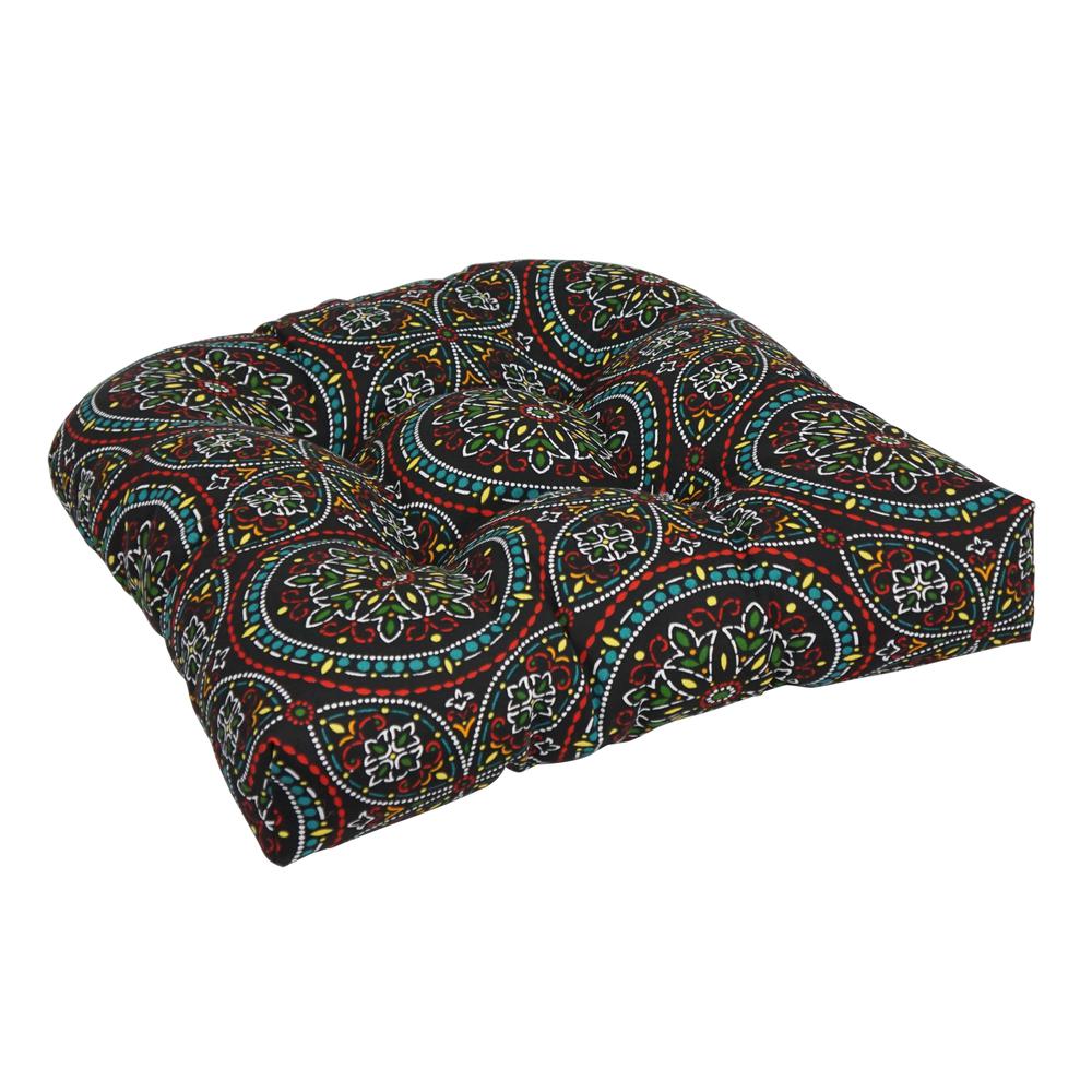 19-inch U-Shaped Spun Polyester Outdoor Tufted Dining Chair Cushion  93184-1CH-OD-101. Picture 1