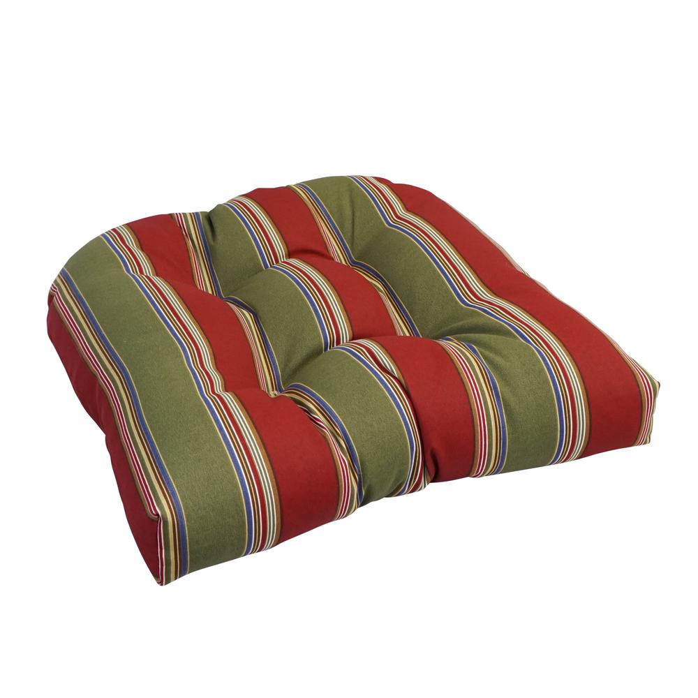 19-inch U-Shaped Spun Polyester Outdoor Tufted Dining Chair Cushion  93184-1CH-OD-148. Picture 1