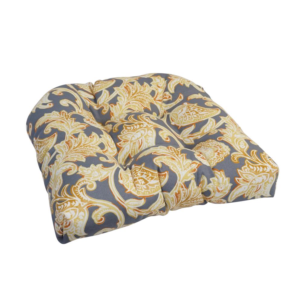 19-inch U-Shaped Spun Polyester Outdoor Tufted Dining Chair Cushion  93184-1CH-OD-157. Picture 1