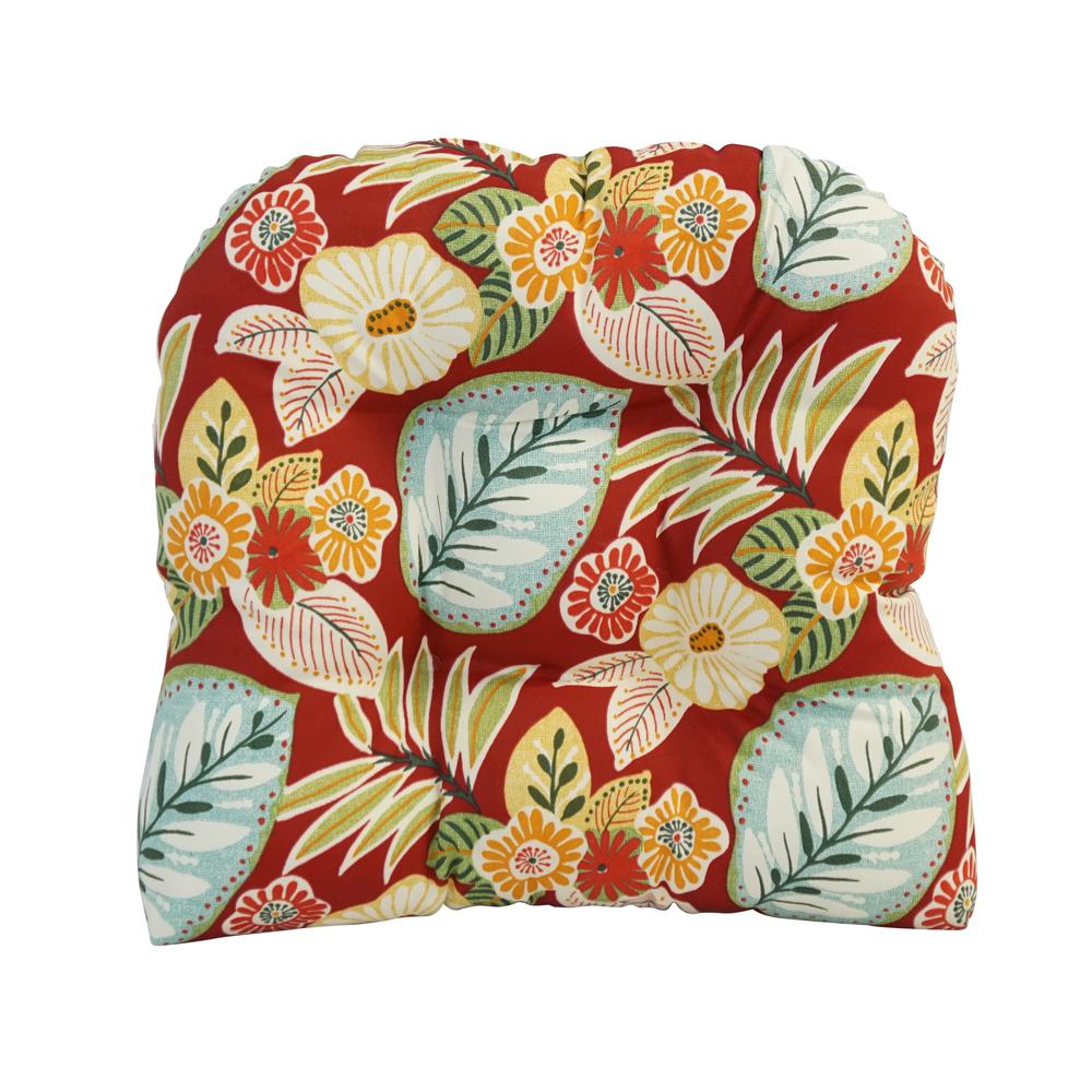 19-inch U-Shaped Spun Polyester Outdoor Tufted Dining Chair Cushion  93184-1CH-OD-166. Picture 2