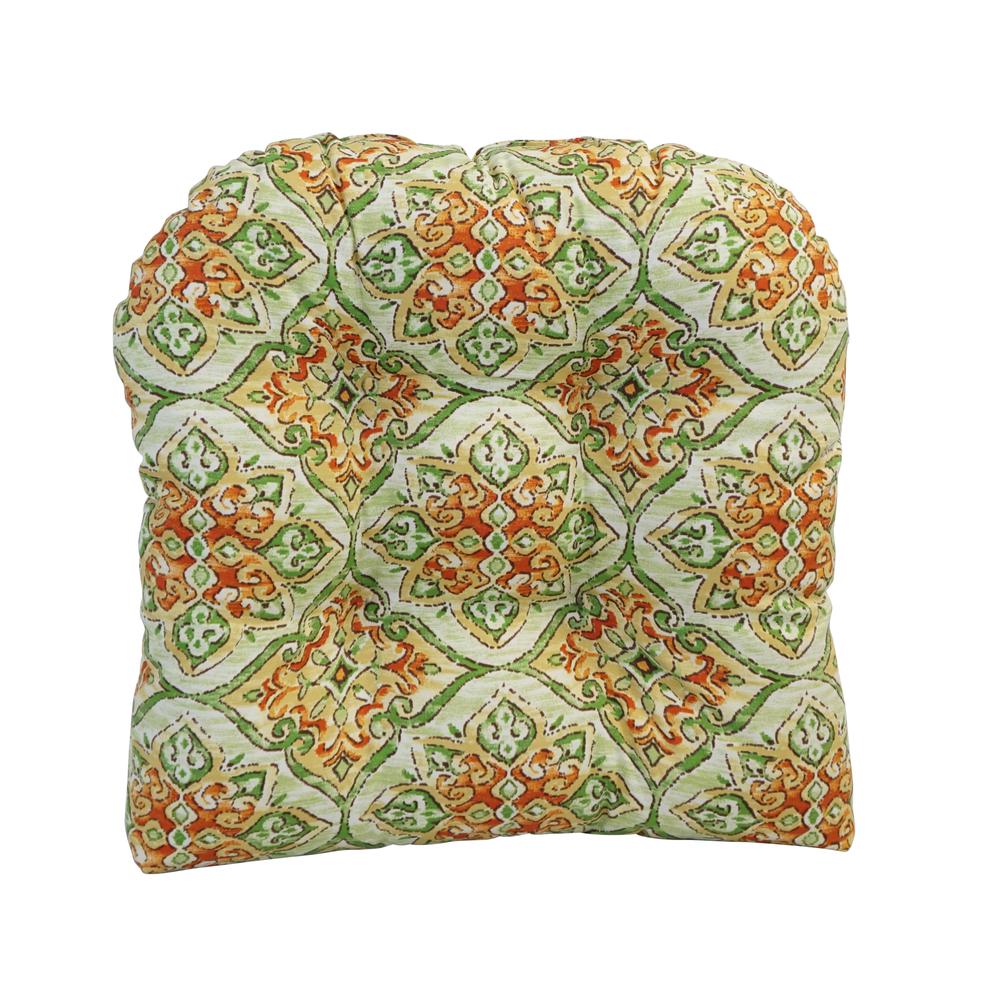 19-inch U-Shaped Spun Polyester Outdoor Tufted Dining Chair Cushion  93184-1CH-OD-191. Picture 2