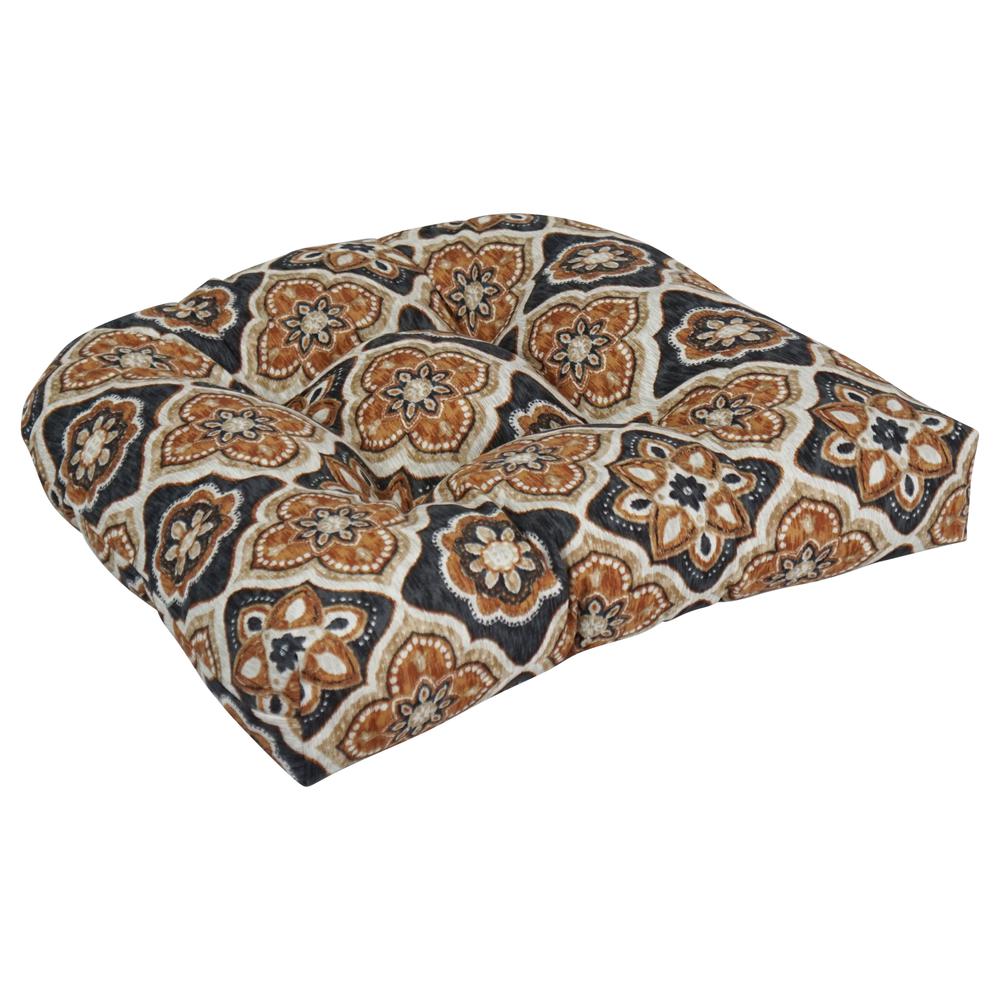 19-inch U-Shaped Spun Polyester Outdoor Tufted Dining Chair Cushion  93184-1CH-OD-201. Picture 1