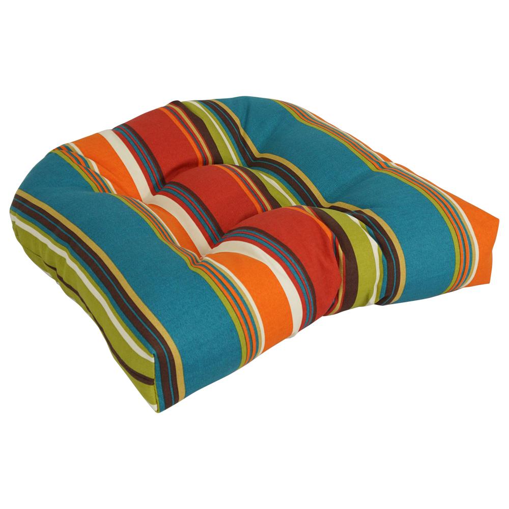 19-inch U-Shaped Patterned Spun Polyester Tufted Dining Chair Cushion 93184-1CH-REO-51. Picture 1
