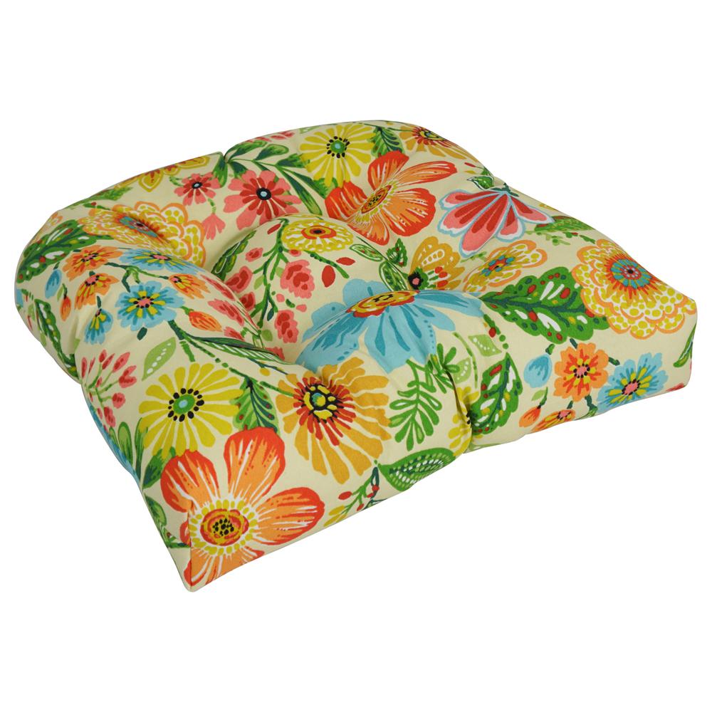 19-inch U-Shaped Patterned Spun Polyester Tufted Dining Chair Cushion 93184-1CH-REO-60. Picture 1