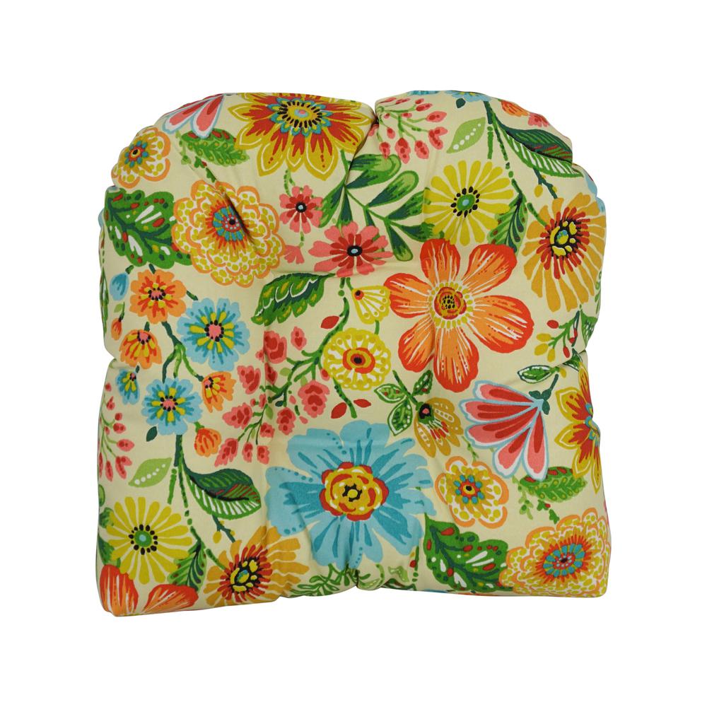 19-inch U-Shaped Patterned Spun Polyester Tufted Dining Chair Cushion 93184-1CH-REO-60. Picture 2
