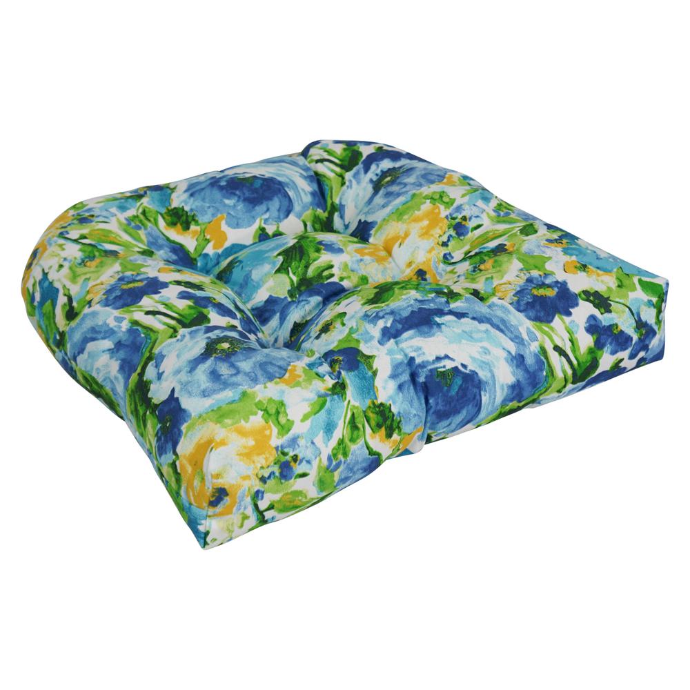19-inch U-Shaped Patterned Spun Polyester Tufted Dining Chair Cushion 93184-1CH-REO-65. Picture 1