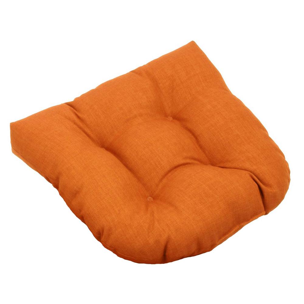 19-inch U-Shaped Outdoor Spun Polyester Tufted Dining Chair Cushion. Picture 1