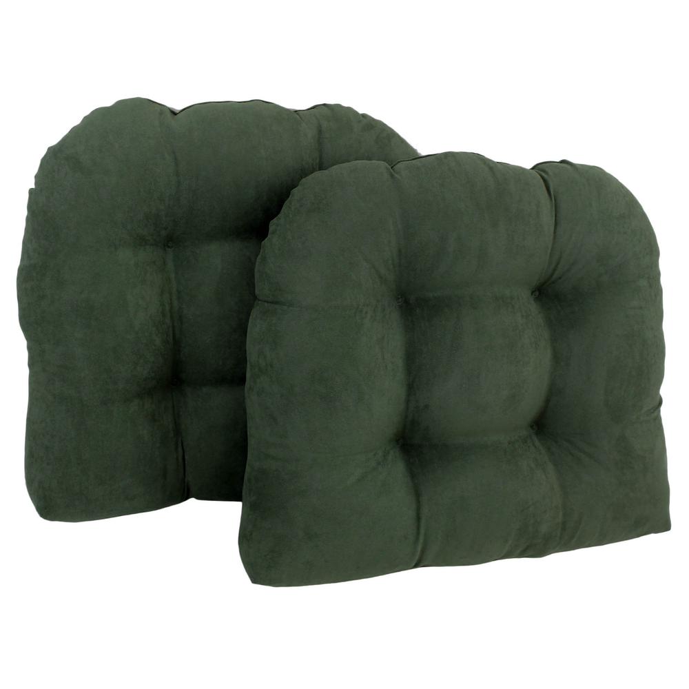 19-inch U-Shaped Micro Suede Tufted Dining Chair Cushion (Set of 2). Picture 1